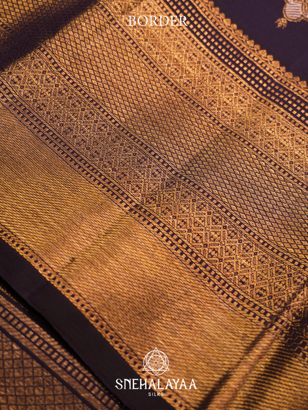 Aubergine Purple Kanjivaram Silk Saree