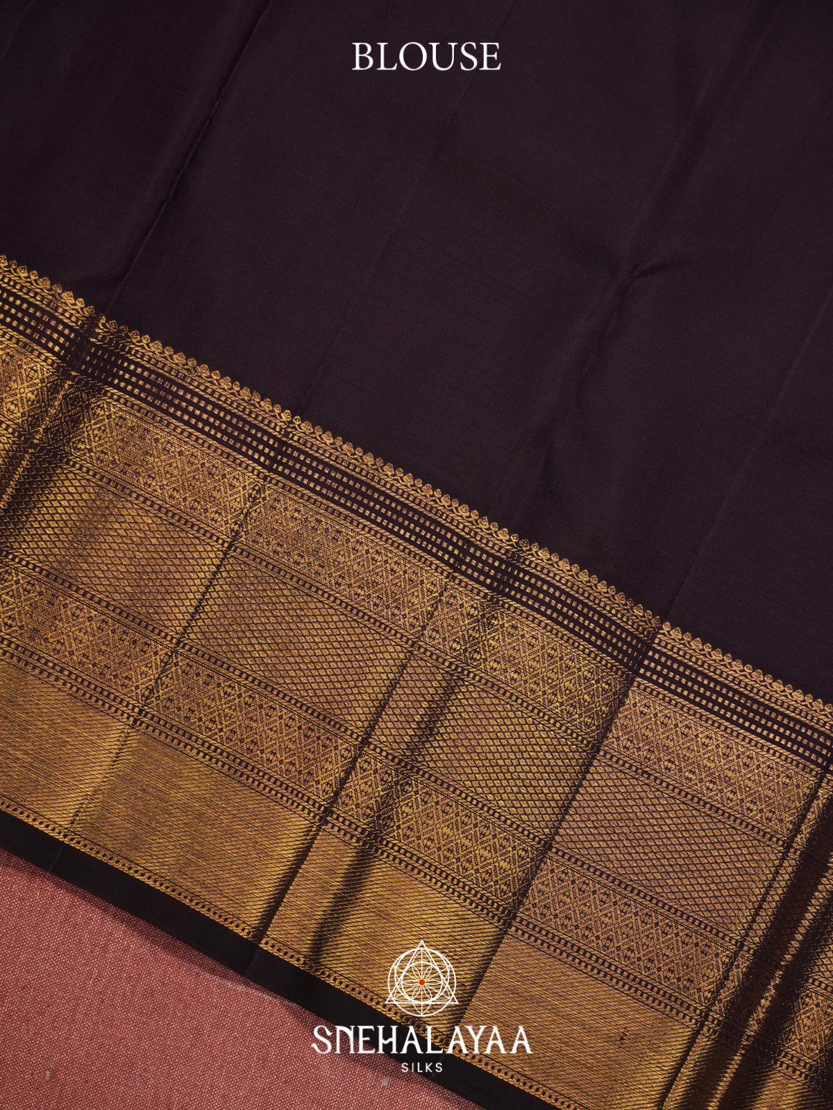 Aubergine Purple Kanjivaram Silk Saree