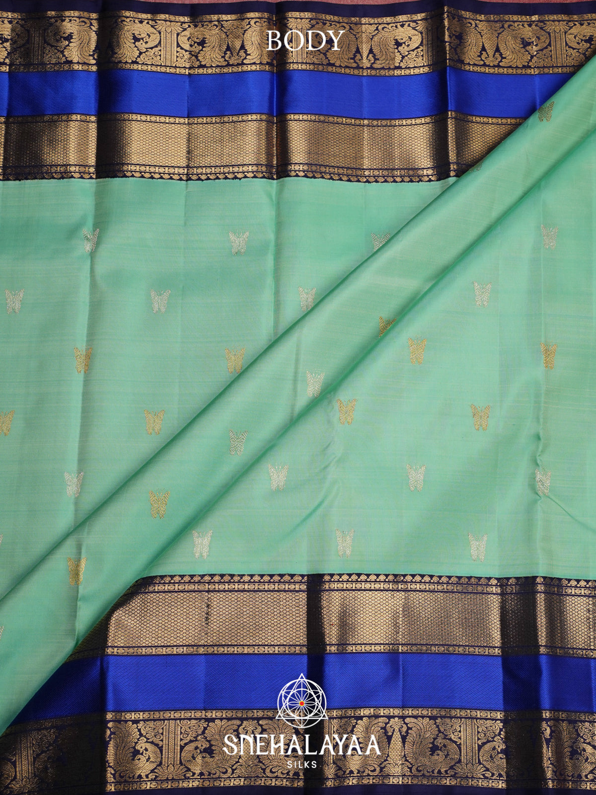 Mint Green Kanjivaram Silk Saree
