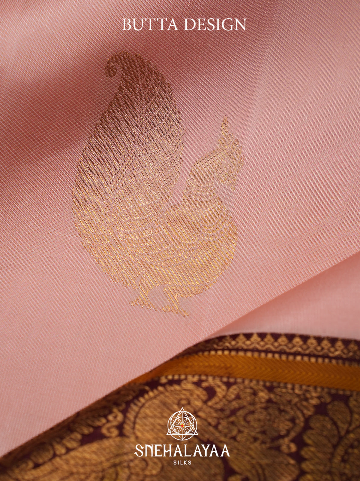 Baby Pink Kanjivaram Silk Saree