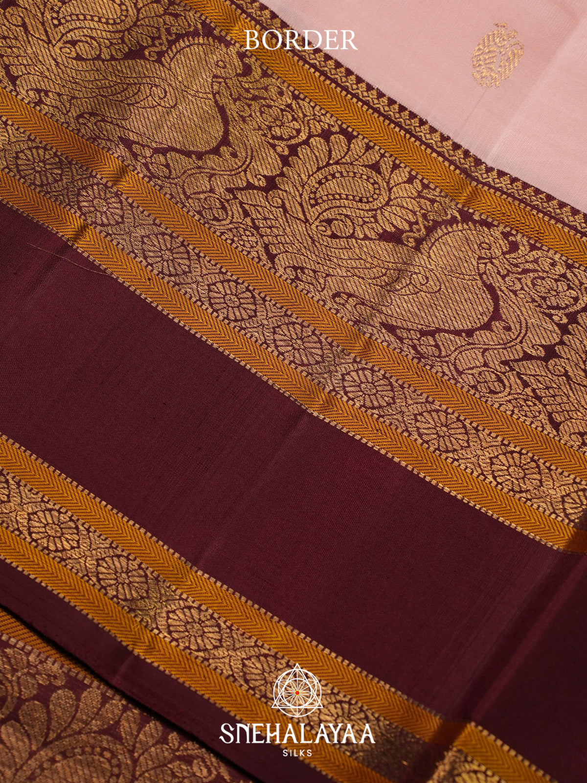 Baby Pink Kanjivaram Silk Saree
