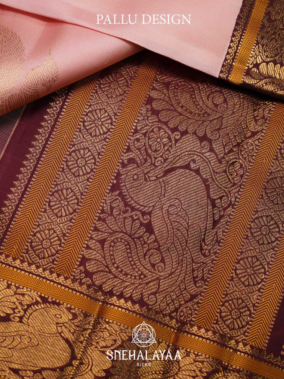 Baby Pink Kanjivaram Silk Saree