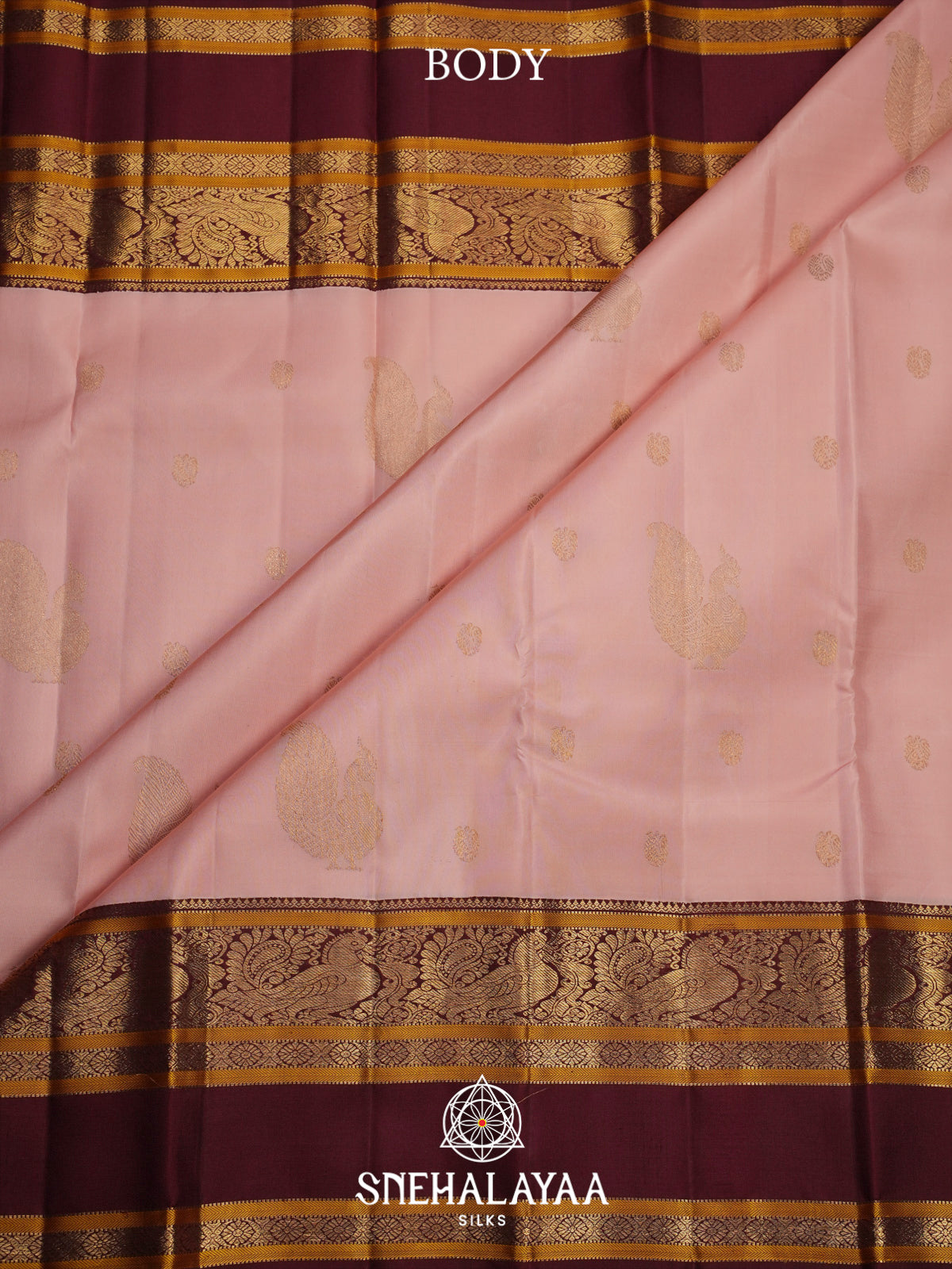 Baby Pink Kanjivaram Silk Saree