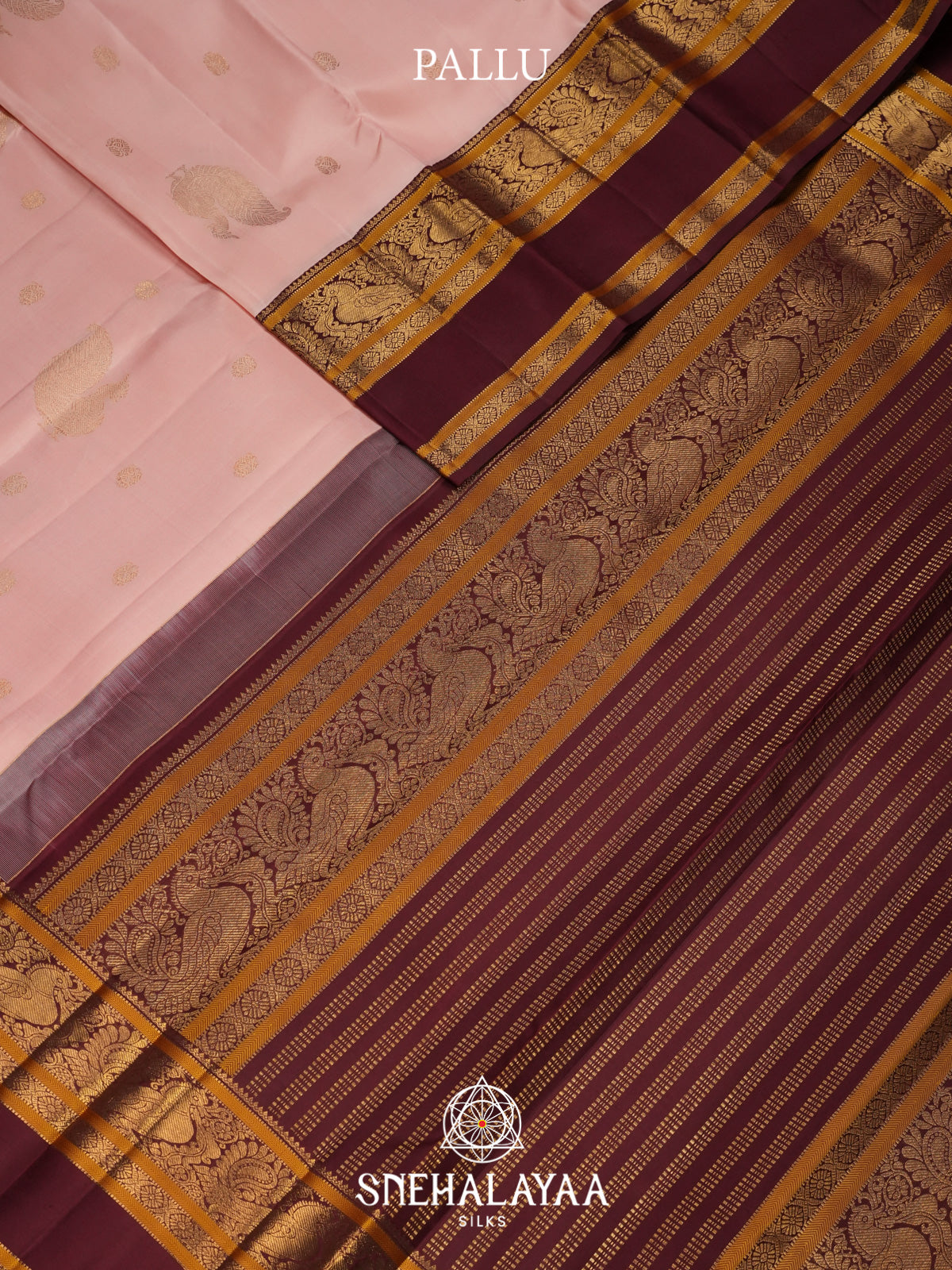 Baby Pink Kanjivaram Silk Saree