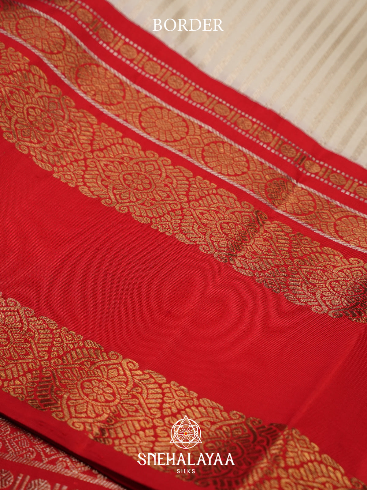 Cream Kanjivaram Silk Saree