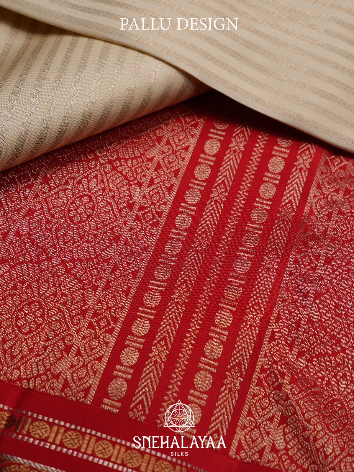 Cream Kanjivaram Silk Saree