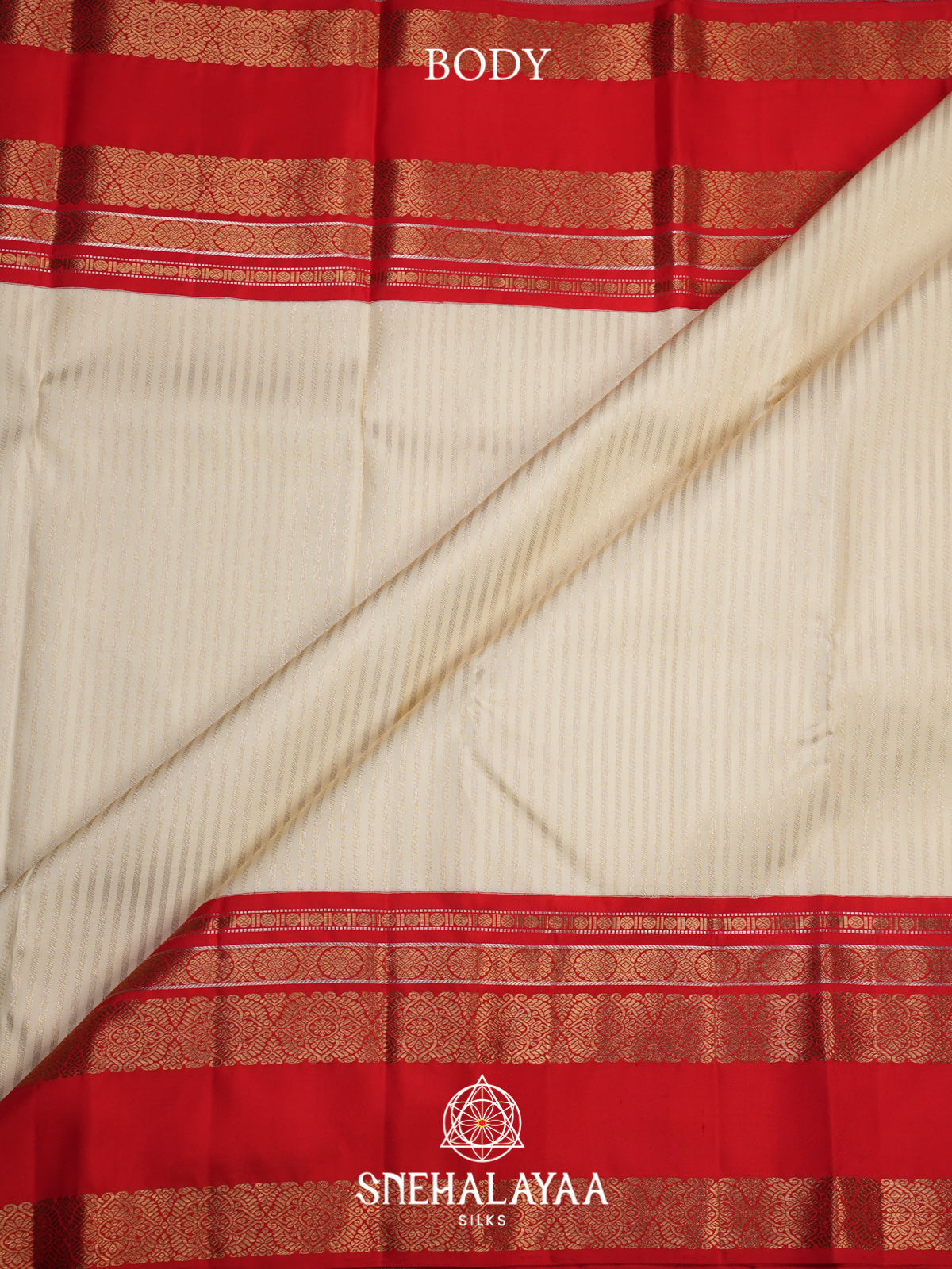 Cream Kanjivaram Silk Saree