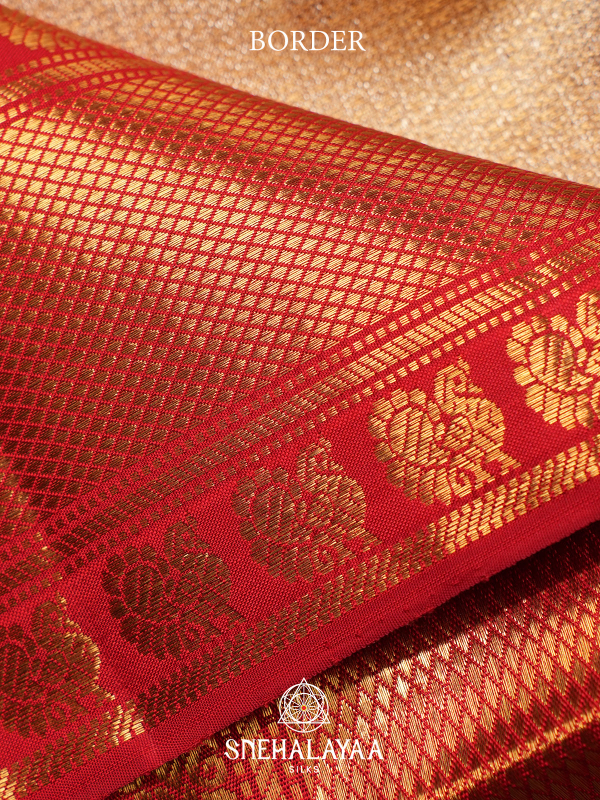 Beige Gold Kanjivaram Silk Saree