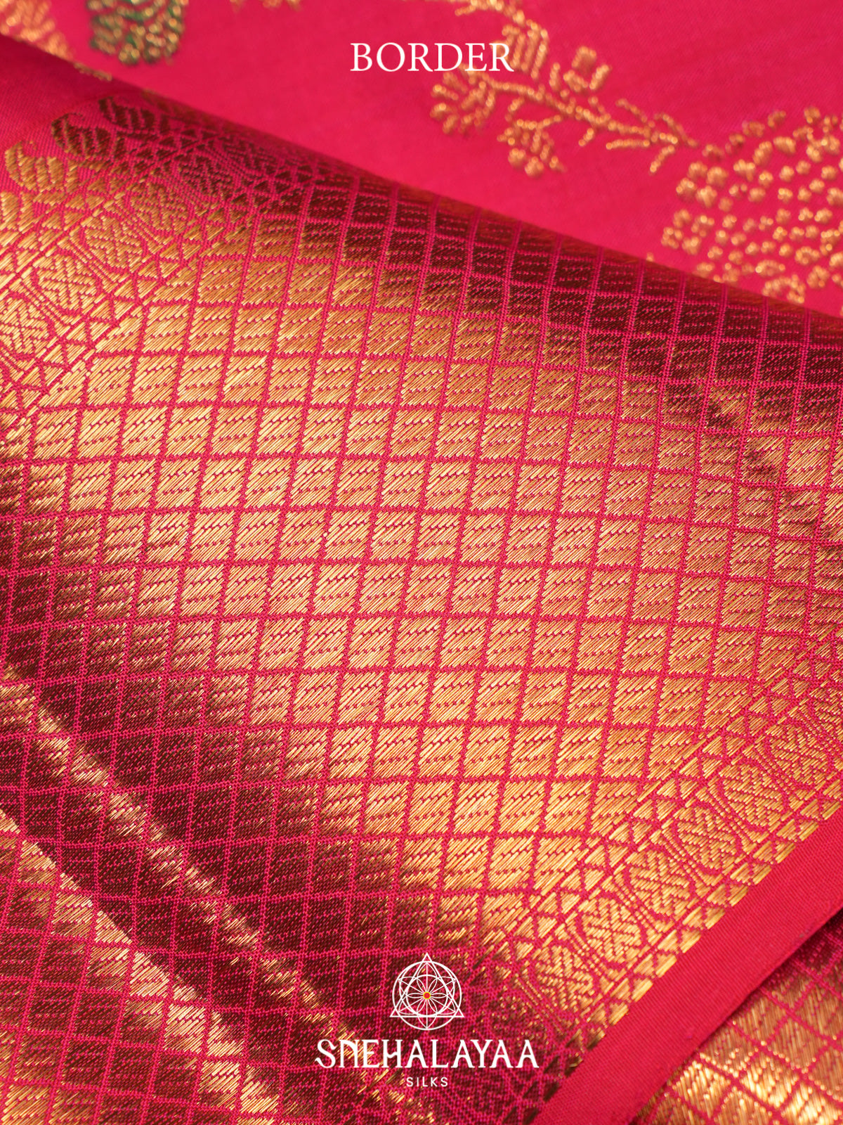Ruby Pink Kanjivaram Silk Saree