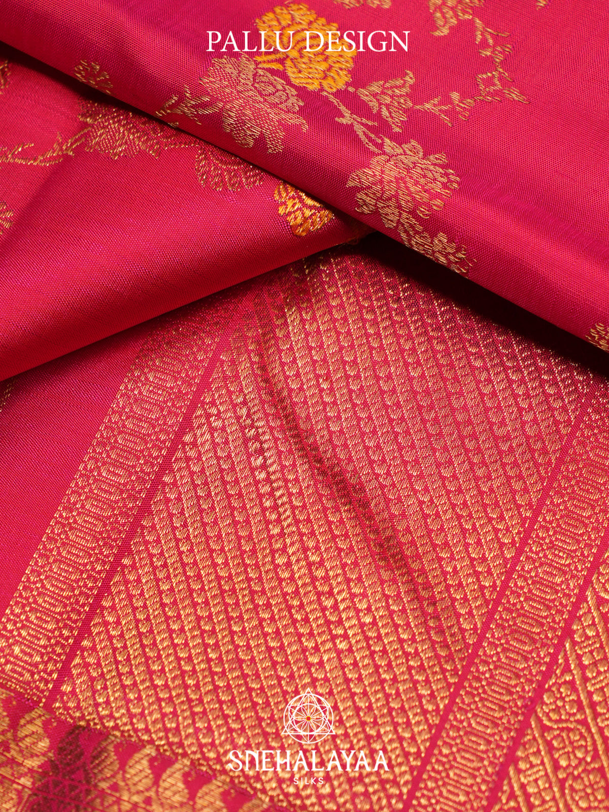 Ruby Pink Kanjivaram Silk Saree