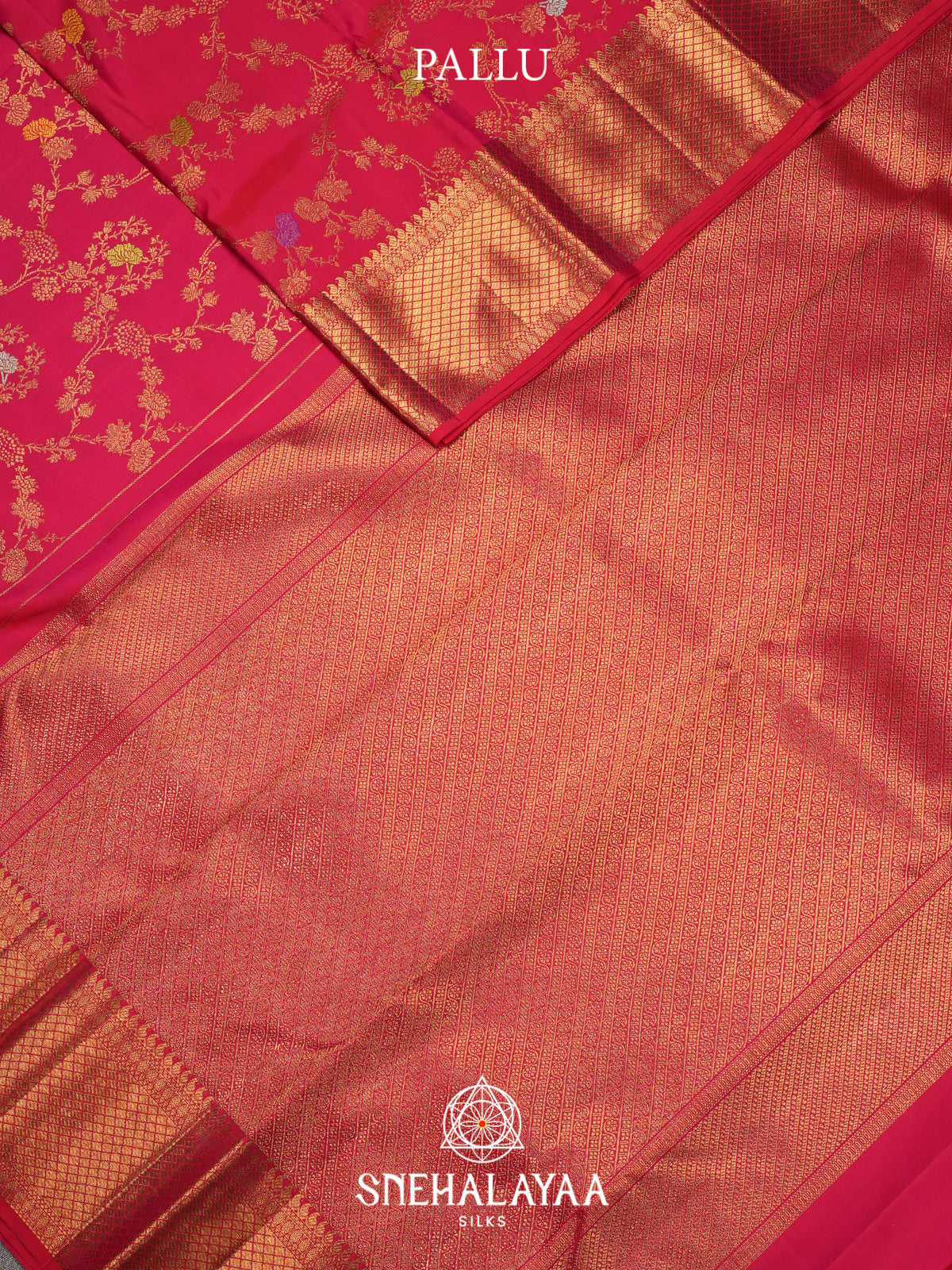 Ruby Pink Kanjivaram Silk Saree