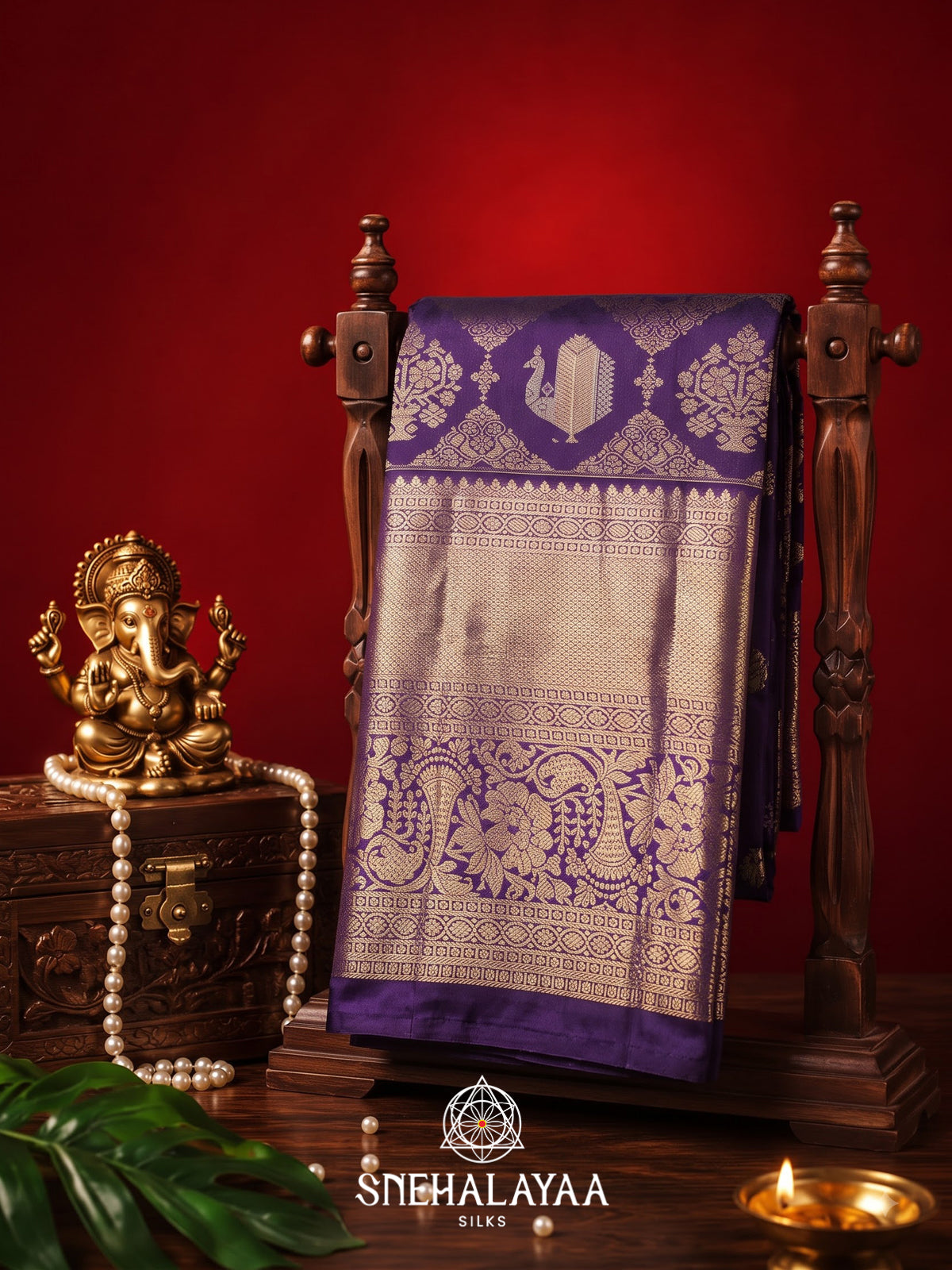 Purple Kanjivaram Silk Saree