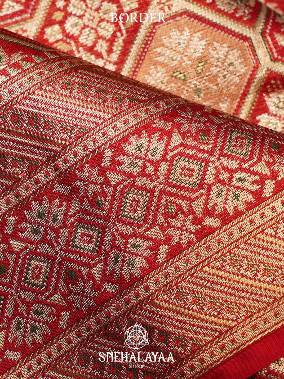 Red Brocade Kanjivaram Silk Saree with Gold Zari Weaving