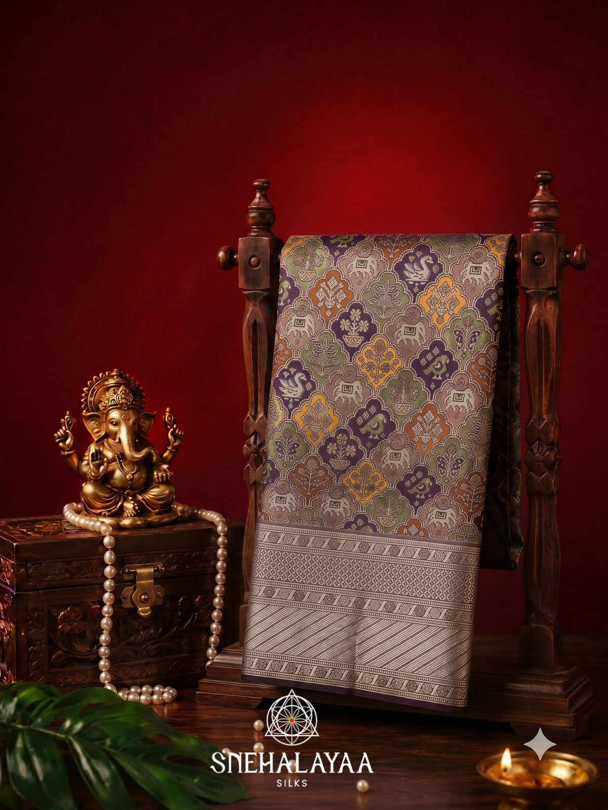 Multicolour Kanjivaram Silk Saree