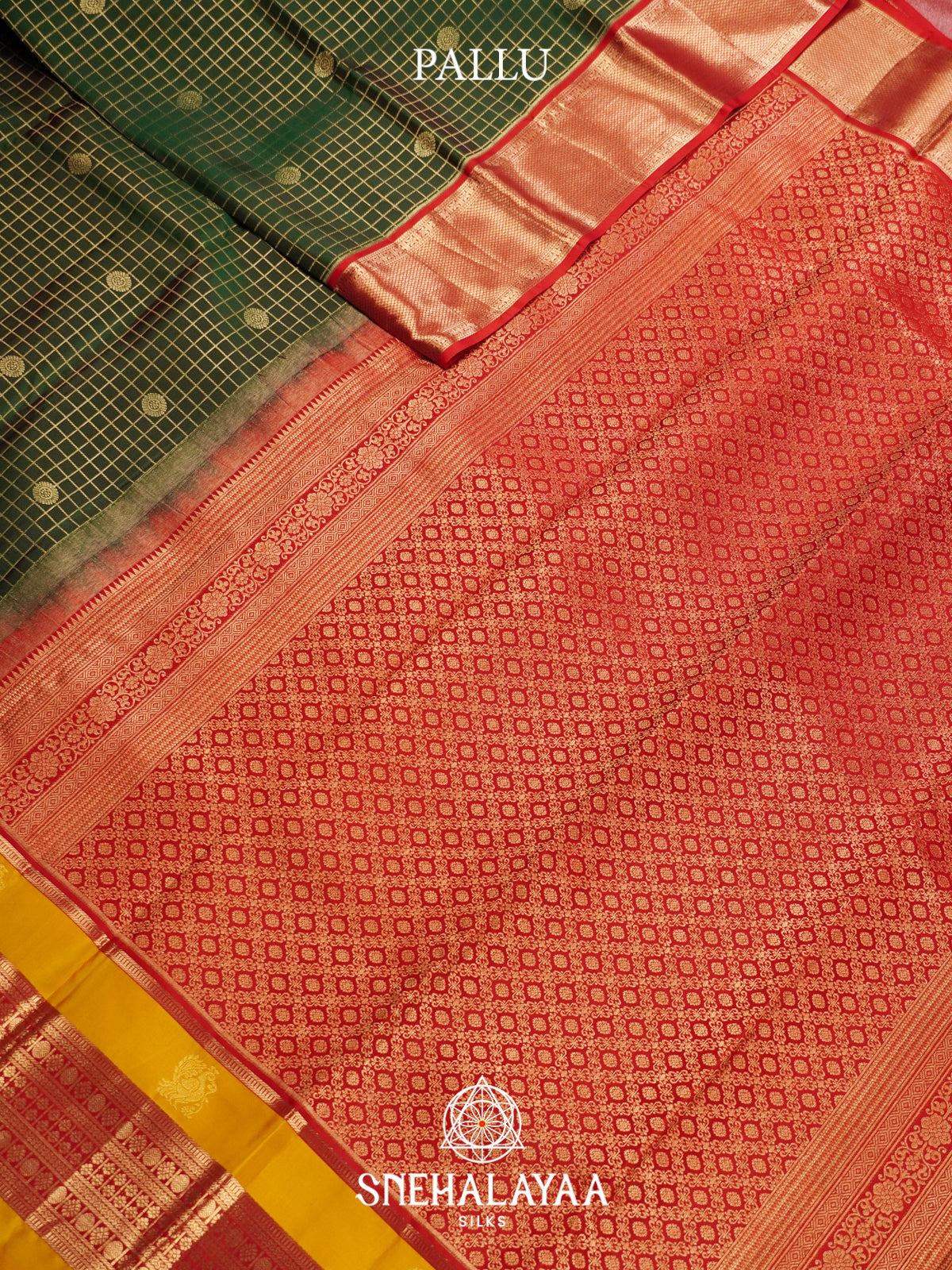 Forest Green Kanjivaram Silk Saree