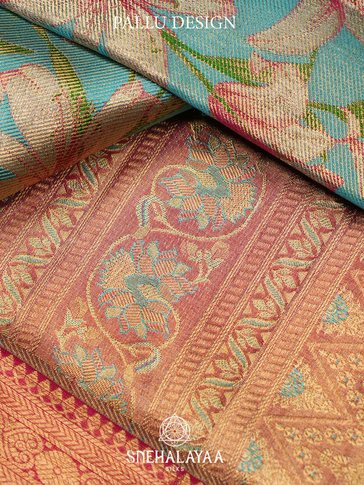 Sky Blue Kanjivaram Silk Saree