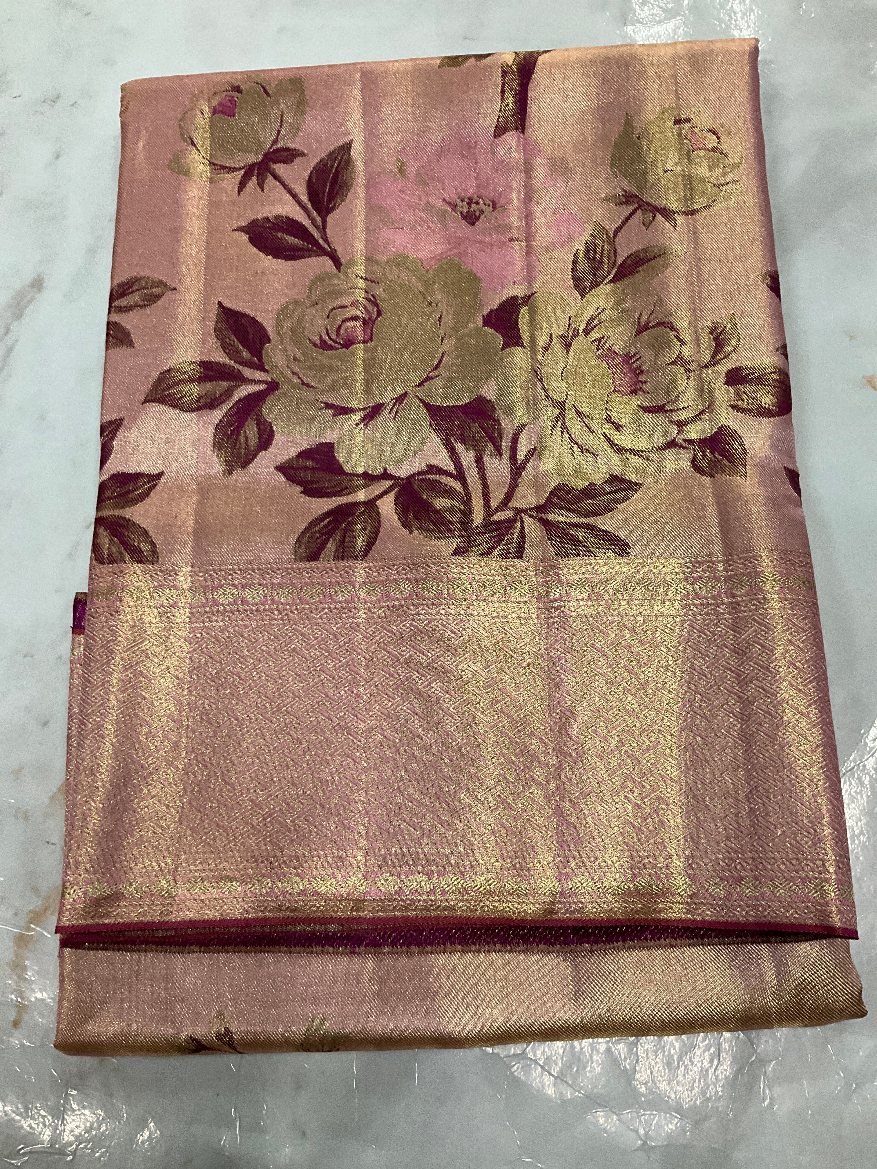 Pink Kanjivaram Silk Saree