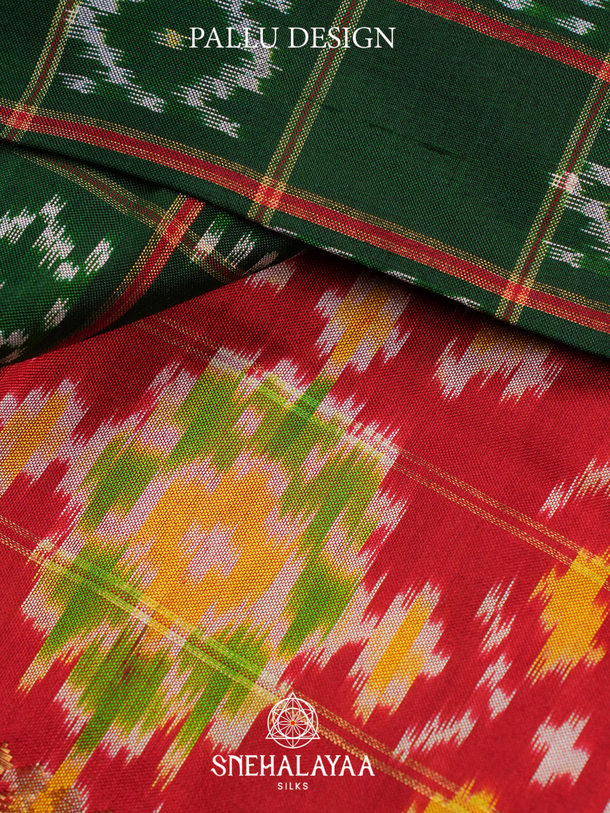 Forest Green Ikkat Saree