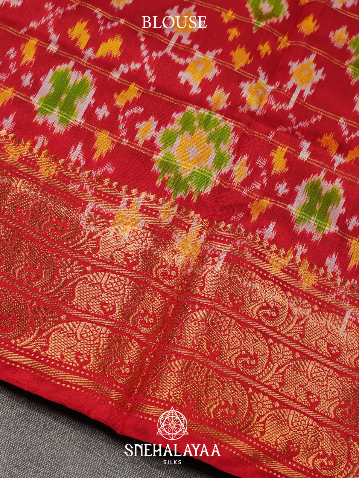 Forest Green Ikkat Saree