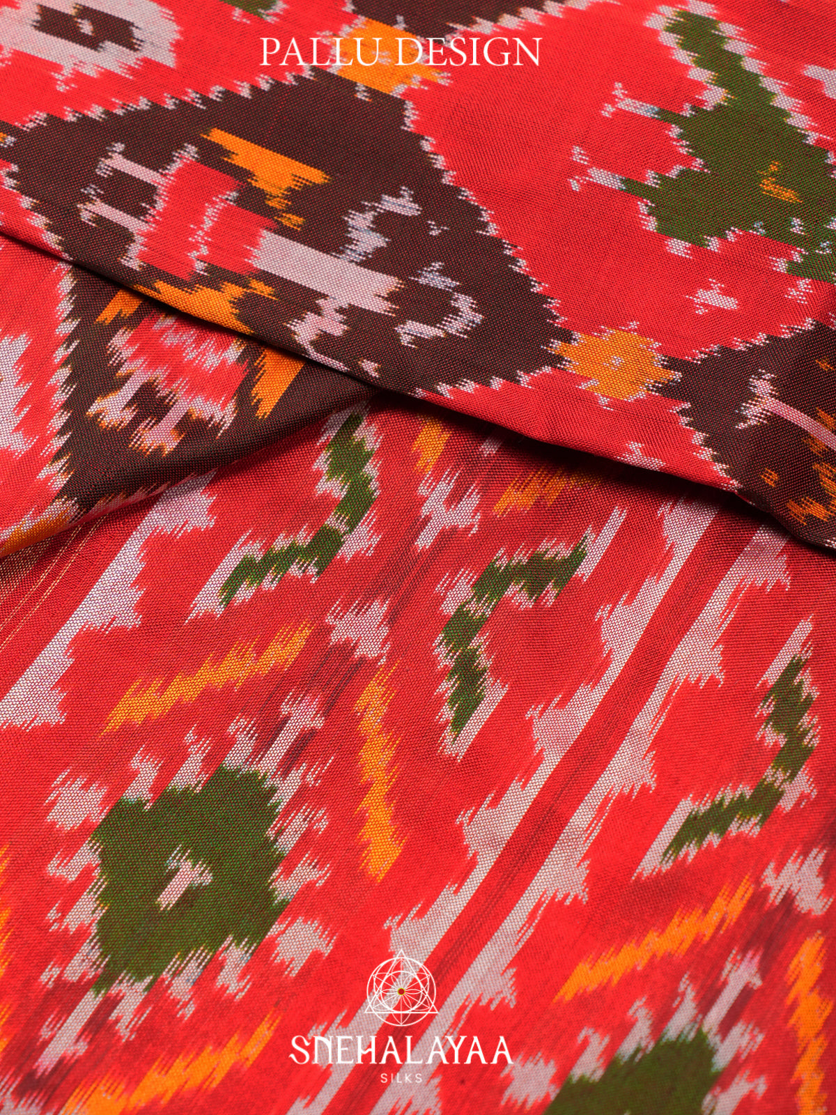 Red Ikkat Saree