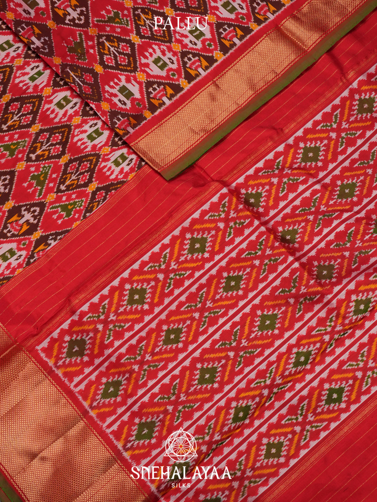 Red Ikkat Saree