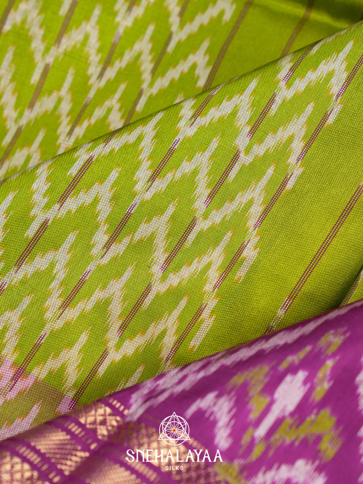 Green Ikkat Saree