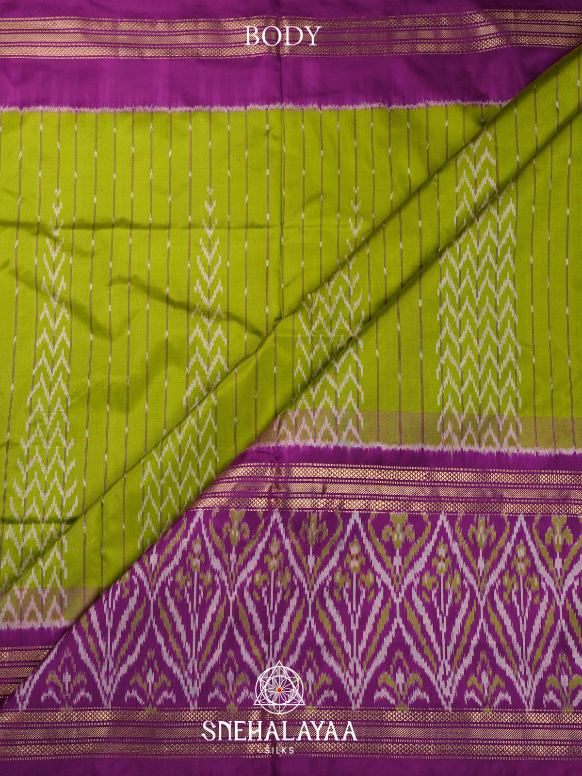 Green Ikkat Saree