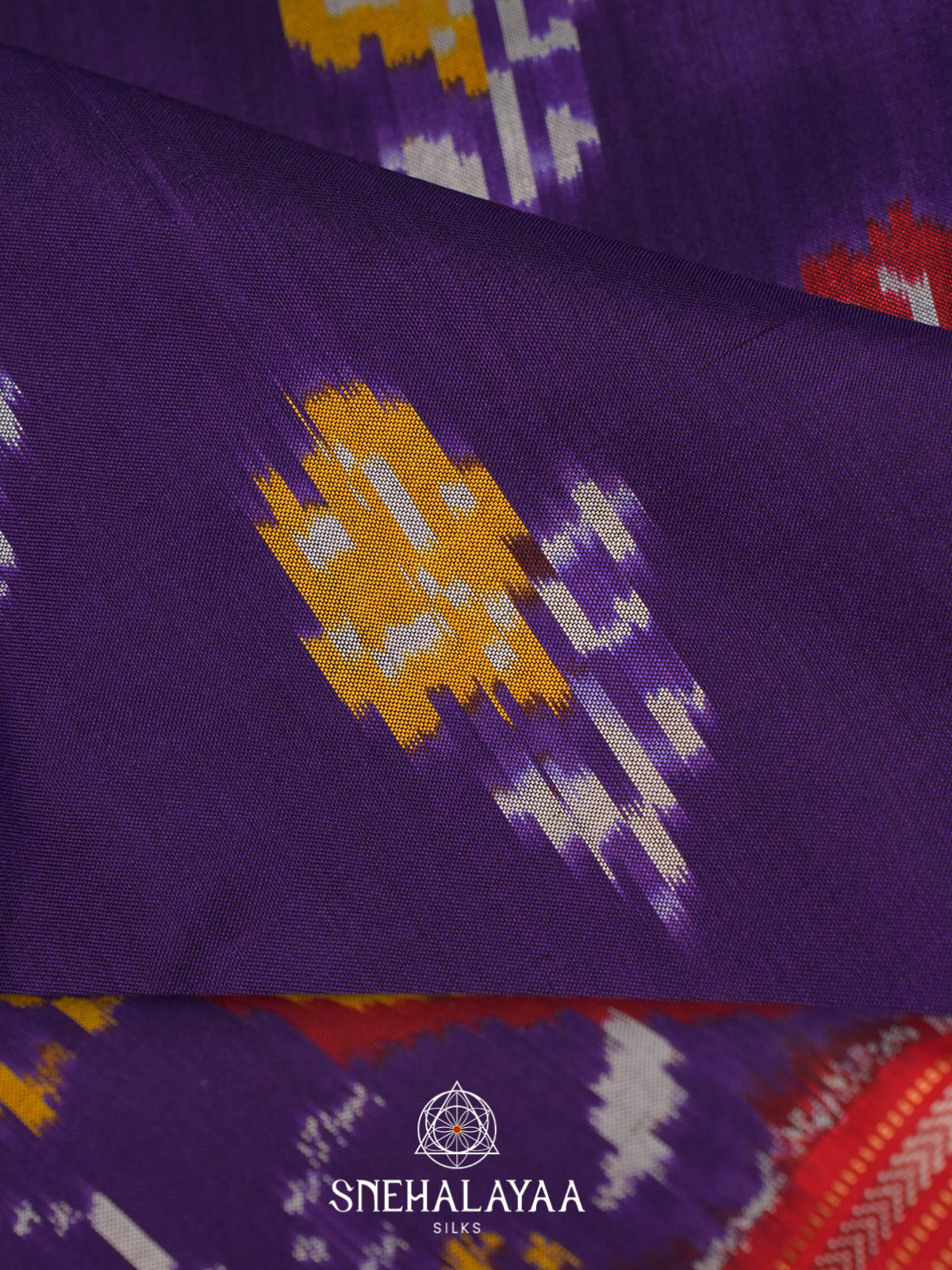 Purple Ikkat Saree