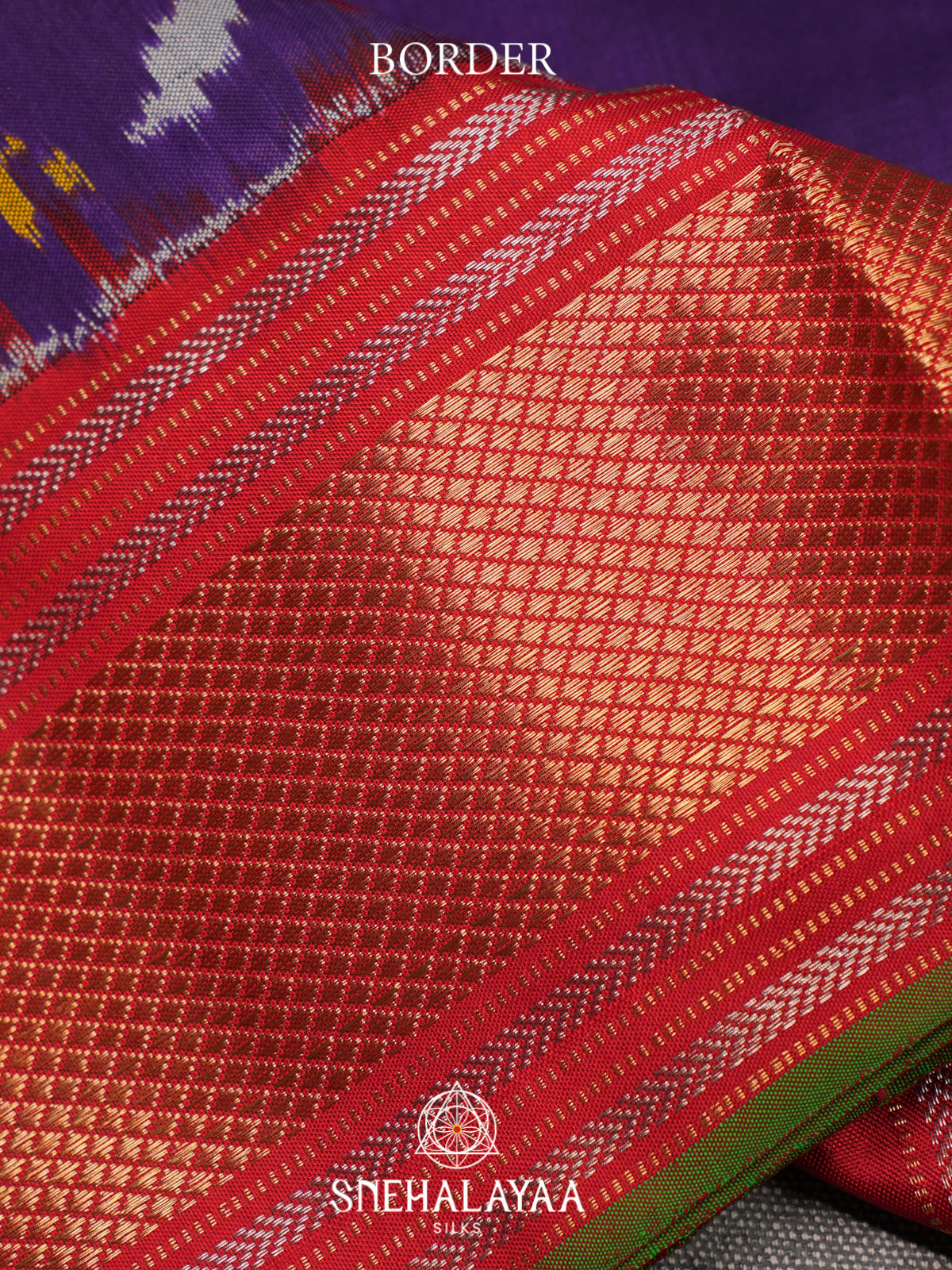 Purple Ikkat Saree