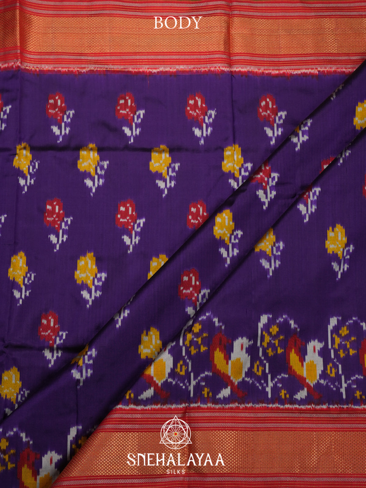 Purple Ikkat Saree