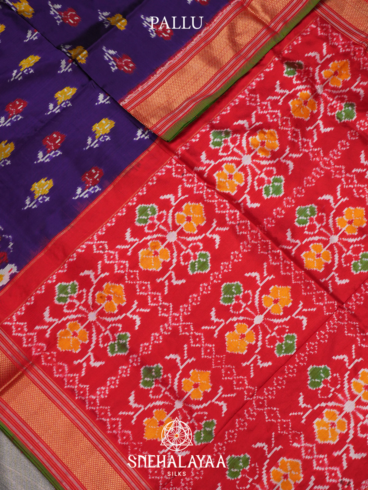Purple Ikkat Saree