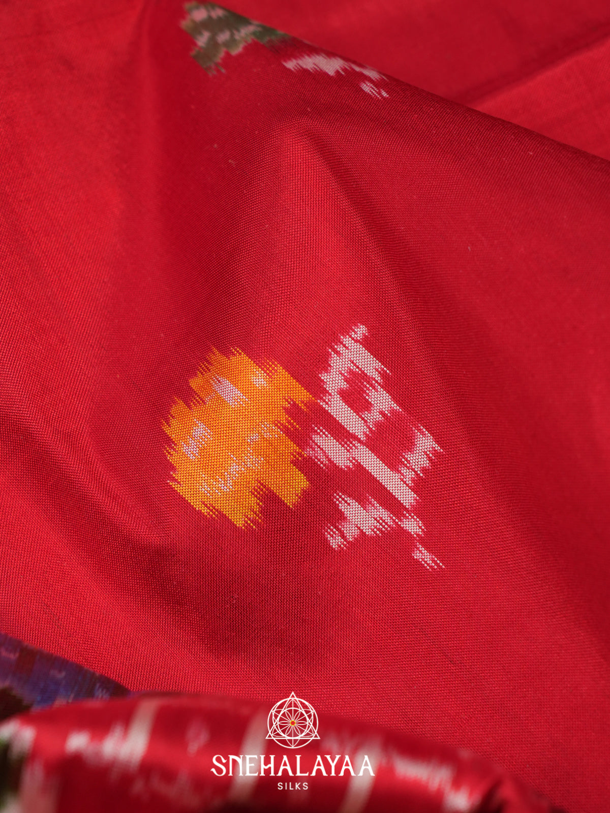 Red Ikkat Saree