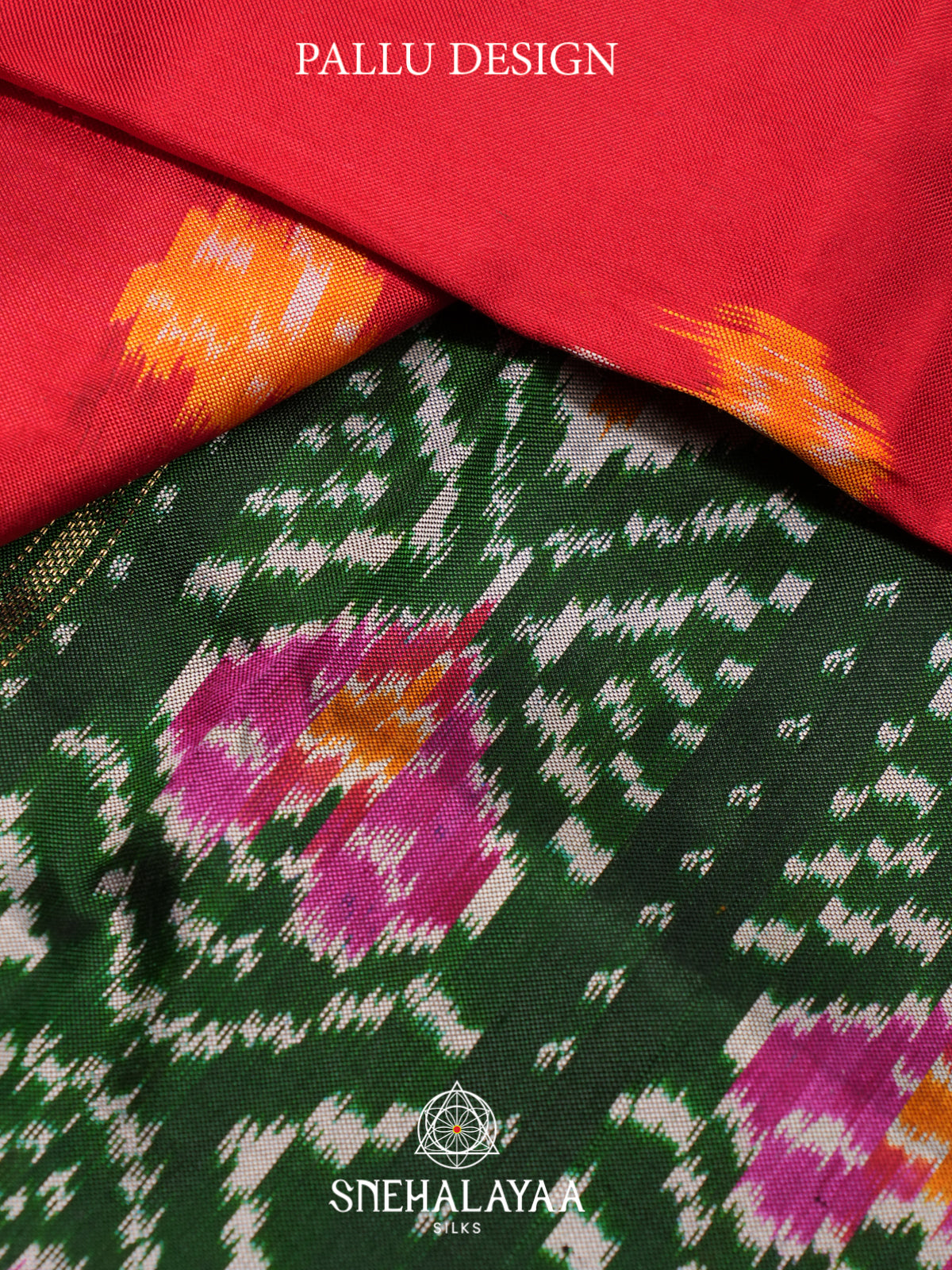 Red Ikkat Saree