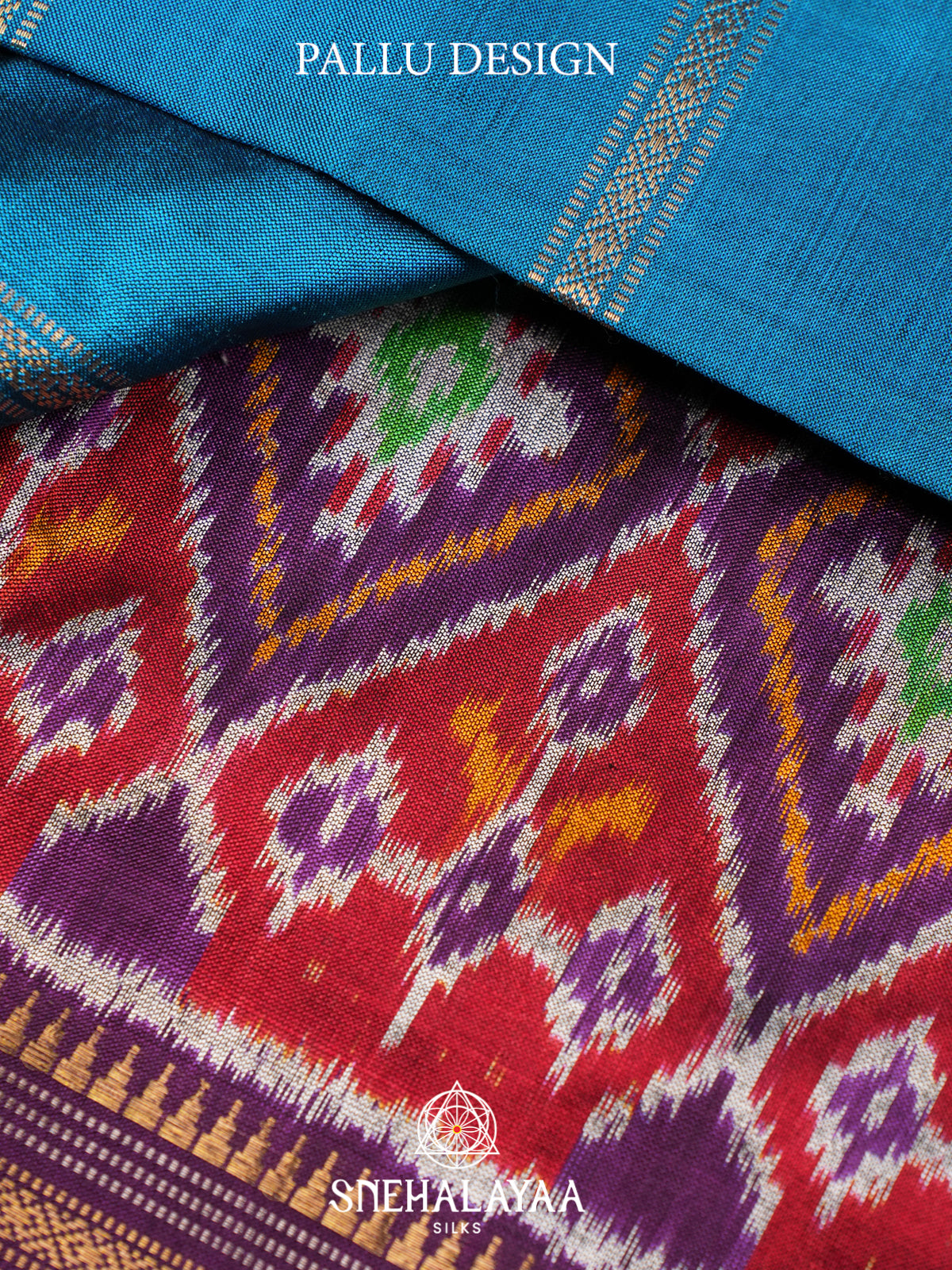 Blue Ikkat Saree