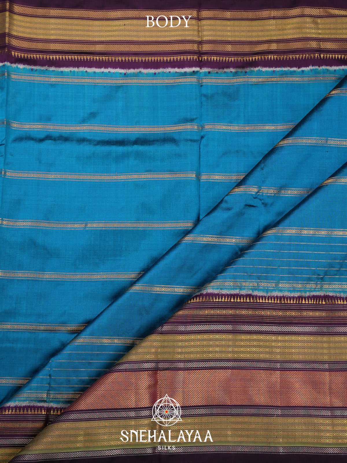 Blue Ikkat Saree