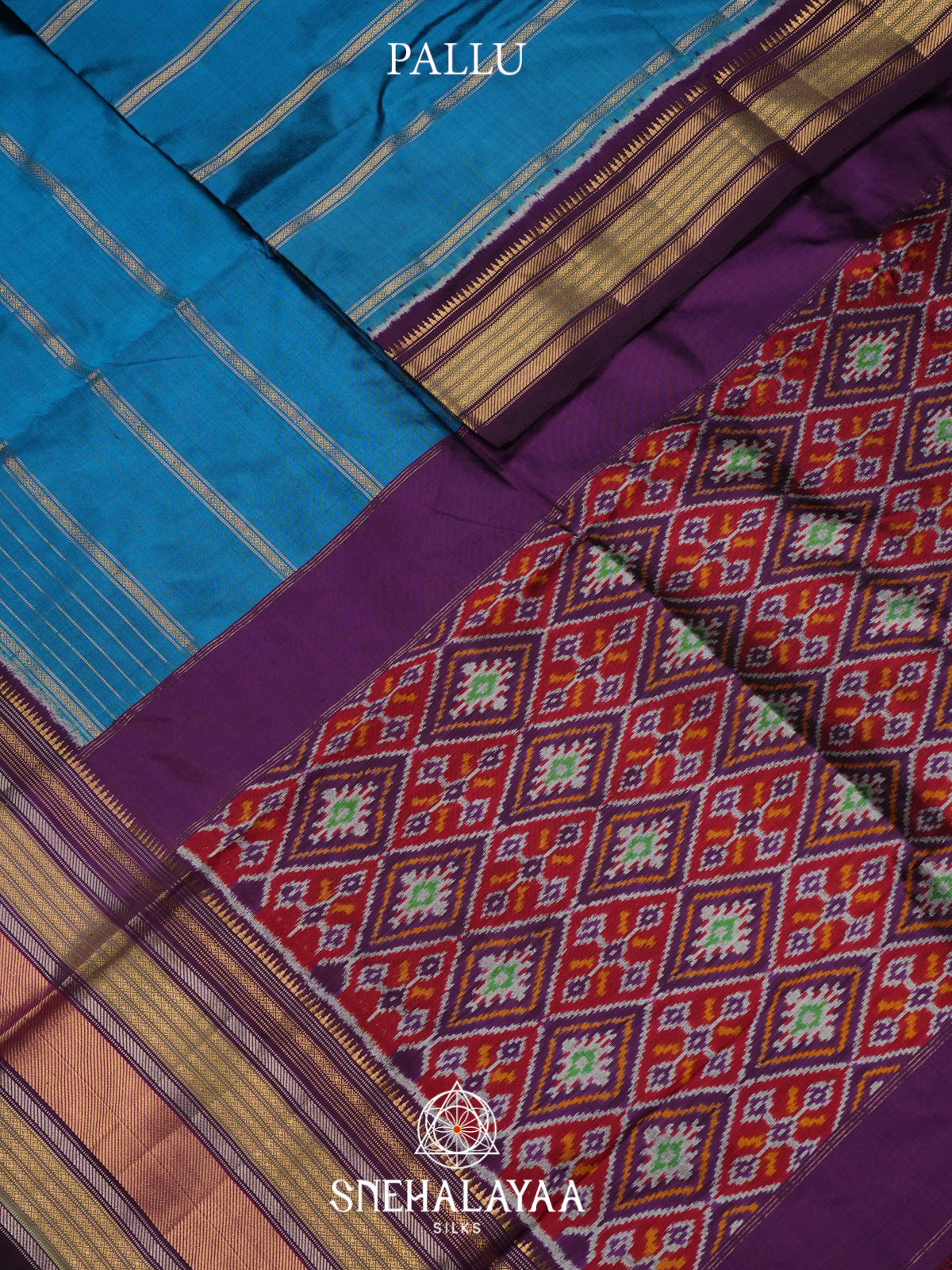 Blue Ikkat Saree