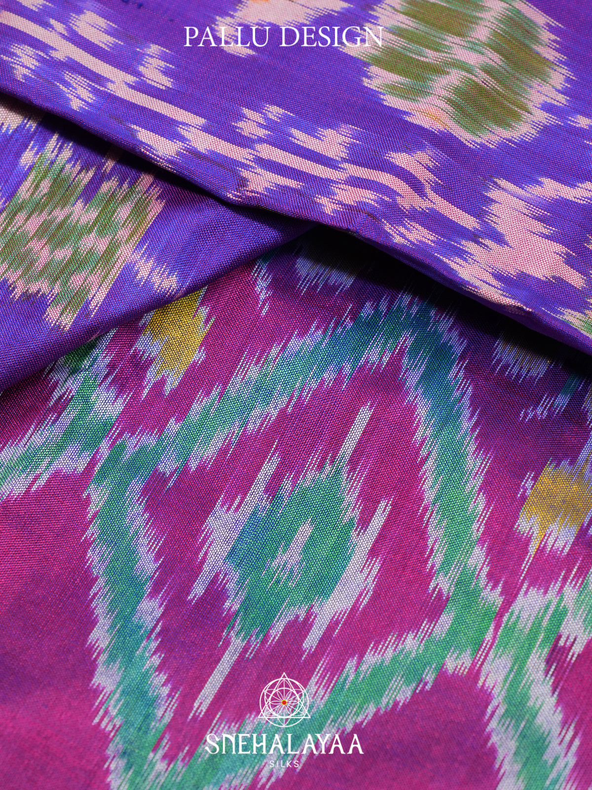Violet Ikkat Saree