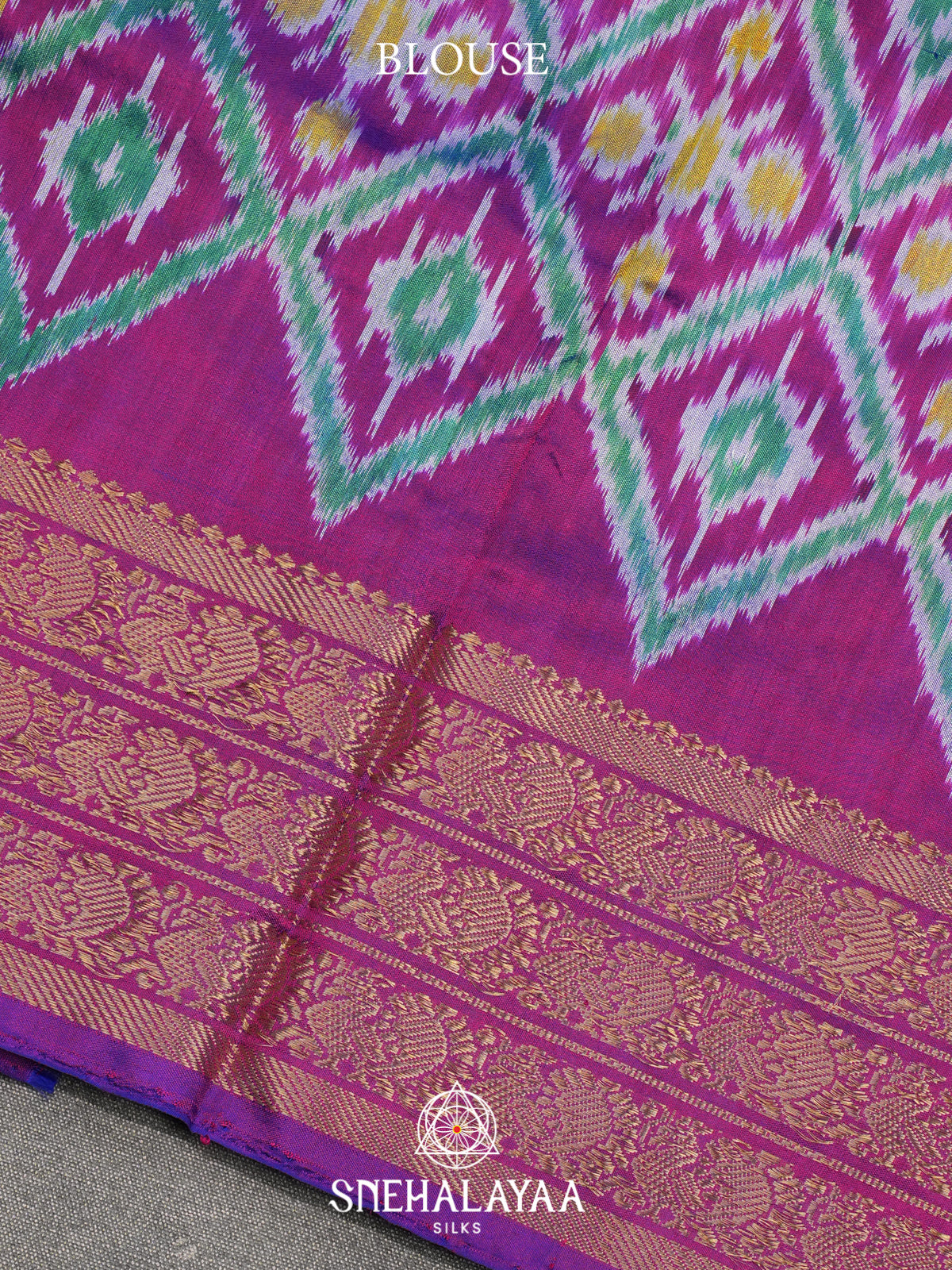 Violet Ikkat Saree
