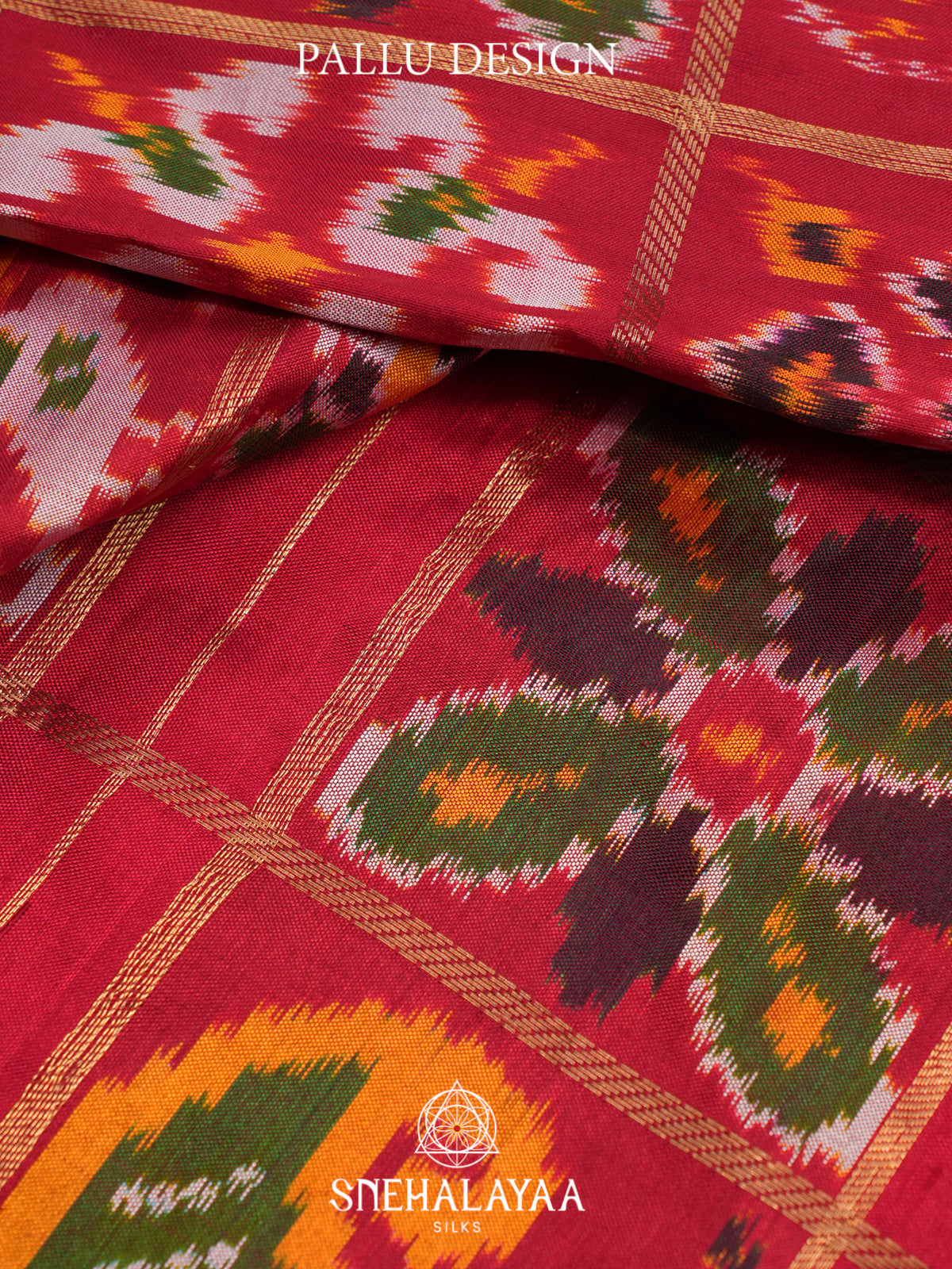Red Ikkat Saree