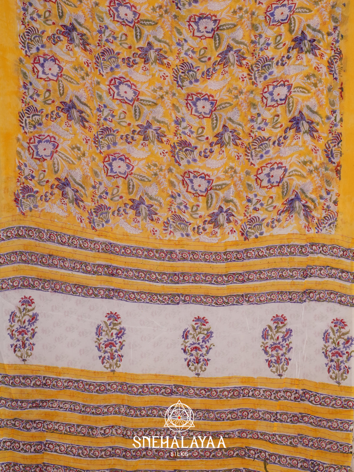 Yellow Georgette Saree