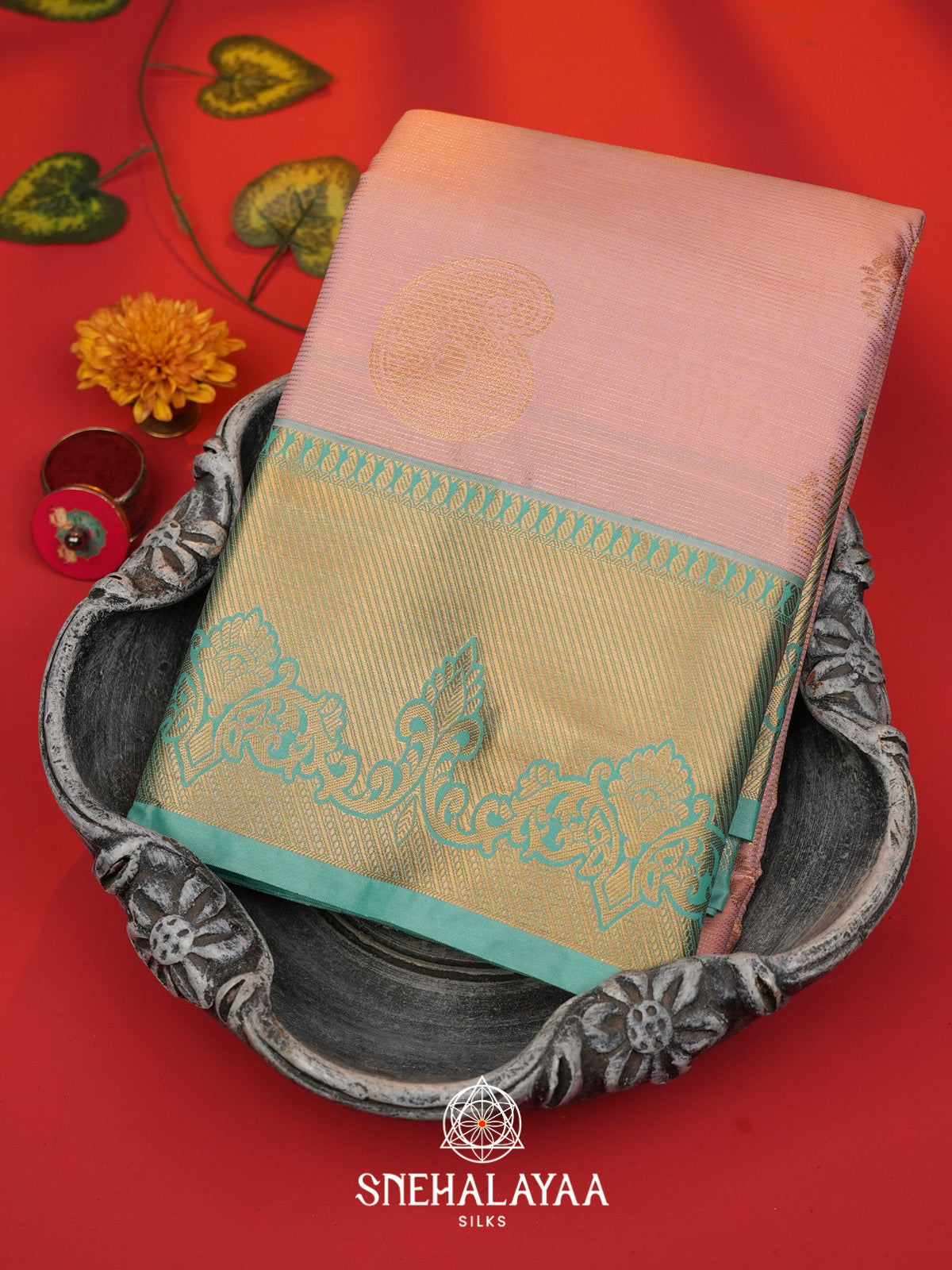 Pink Art Silk Saree
