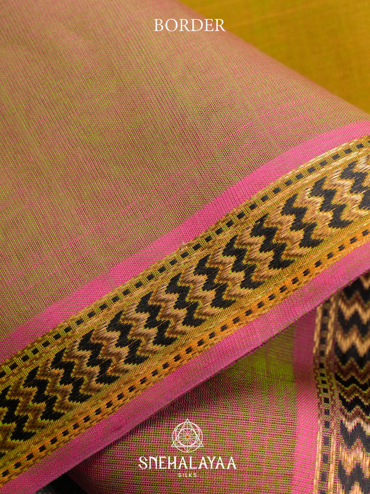 Mehendi Mustard Kuppadam Silk Cotton Saree