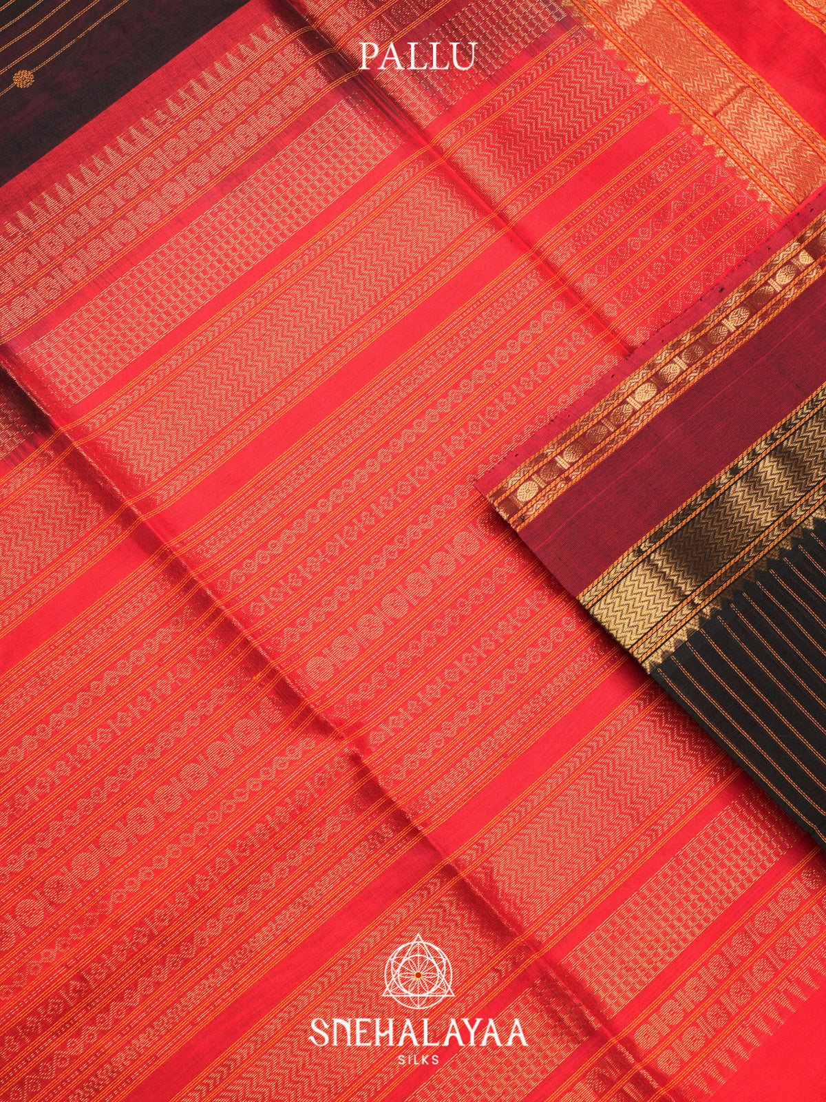 Black Kuppadam Silk Cotton Saree
