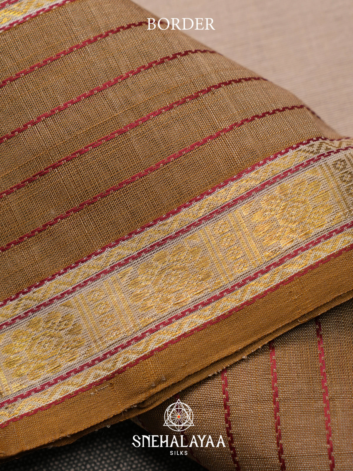 Beige Kuppadam Silk Cotton Saree