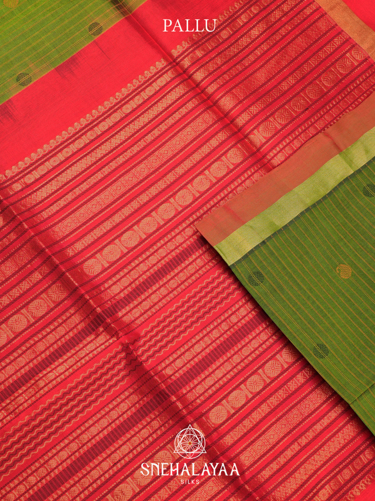 Green Kuppadam Silk Cotton Saree