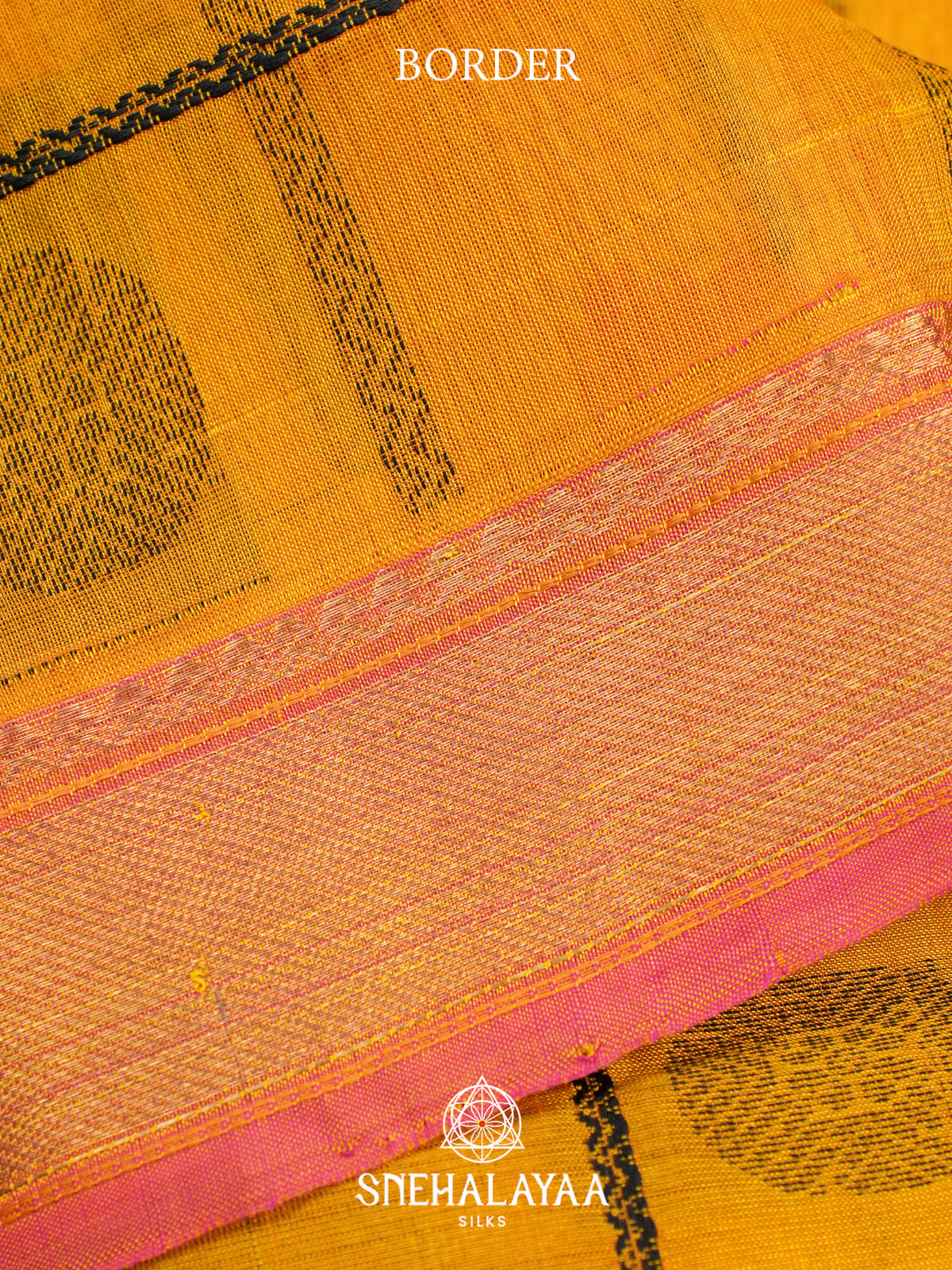 Mustard Yellow Kuppadam Silk Cotton Saree