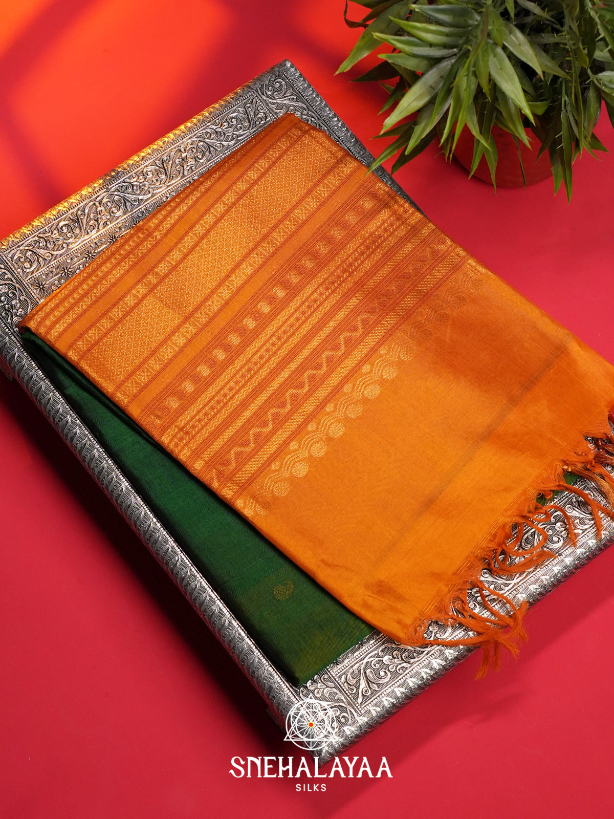 Green Kuppadam Silk Cotton Saree