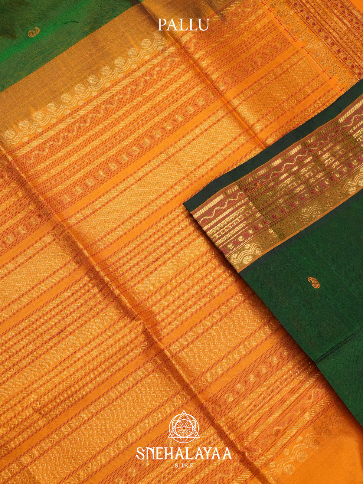 Green Kuppadam Silk Cotton Saree