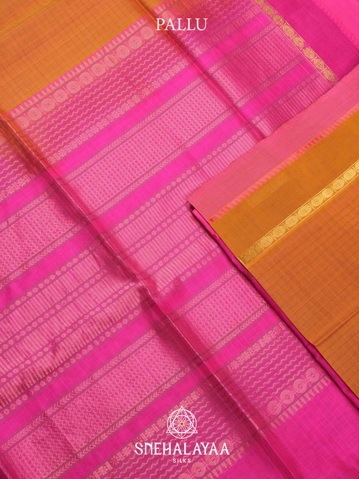 Orange Kuppadam Silk Cotton Saree