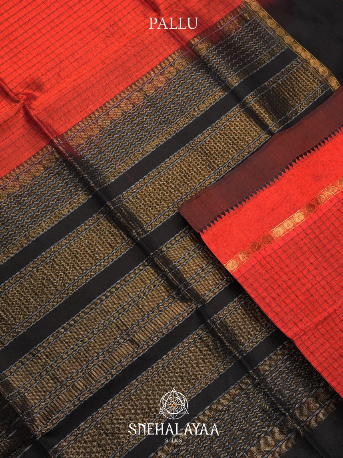 Red Kuppadam Silk Cotton Saree
